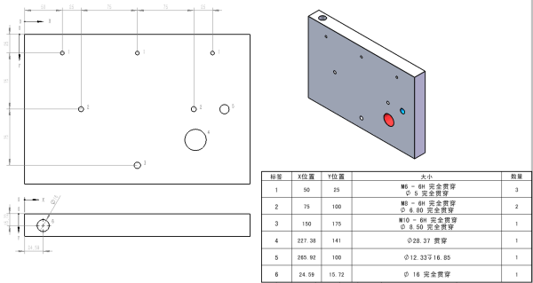 SOLIDWORKS孔表功能展示 SOLIDWORKS孔表功能展示
